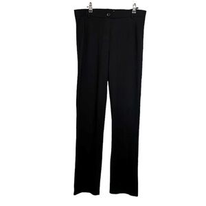 Betabrand Black Classic Dress Pant Yoga Pant Straight Leg Sz L Long